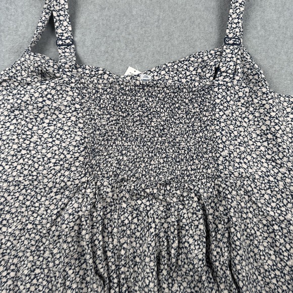 Old Navy Dress Womens 4X Blue White Floral Smocked Sleeveless Sundress Mini NEW - Picture 6 of 10